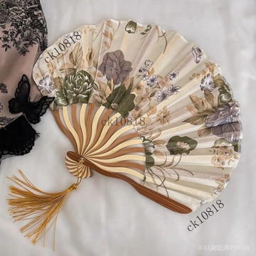 ✨可開發票#水墨折扇女2025新款夏天耐用隨身便攜古風折疊扇子新中式旂袍道具#免運費