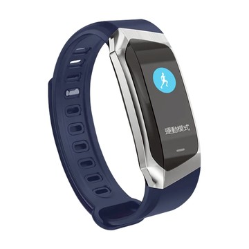 AFAMIC 艾法 M8藍牙智能心率GPS運動手環 可更換錶帶  藍銀色  4cm  GPS + 藍牙