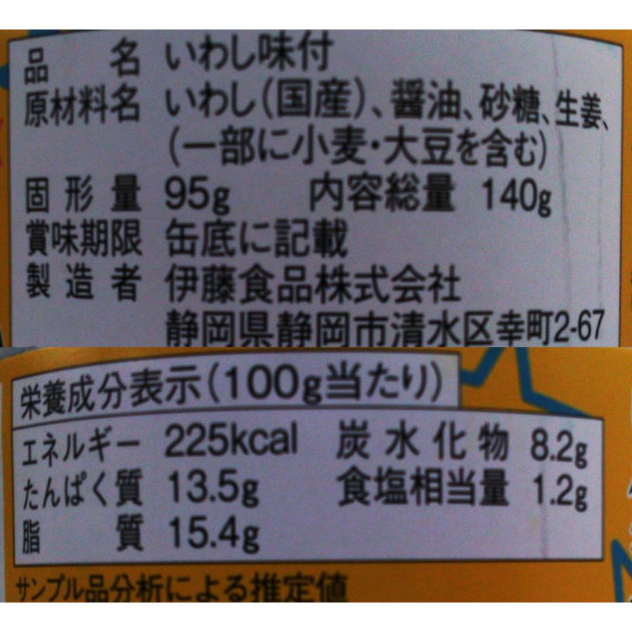 あいこちゃん いわし醤油煮 脂のり☆のりいわし 生姜☆パワー 伊藤食品 1箱 24個入 国産 140g