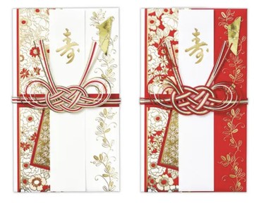 日本婚禮小物幸福金箔金封立體水引燙金結婚祝賀禮金袋紅包袋祝壽袋大壽生日賀禮賀卡新年紅包袋-兩款現貨