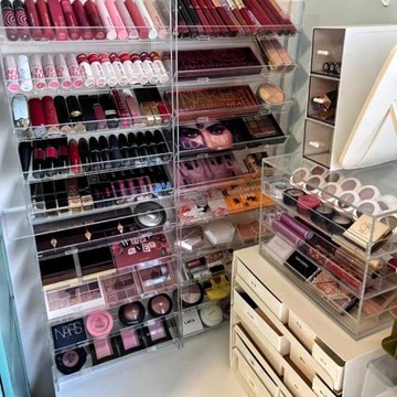 高透加厚亞克力材質唇釉眼影粉餅香水氣墊桌面化妝品口紅收納盒大