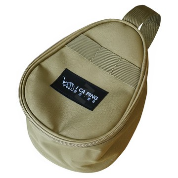 I CA PING 愛露愛玩 雪拉碗收納包 基本款 牛津布材質 可收納4-7個310ML雪拉碗  沙色  1個