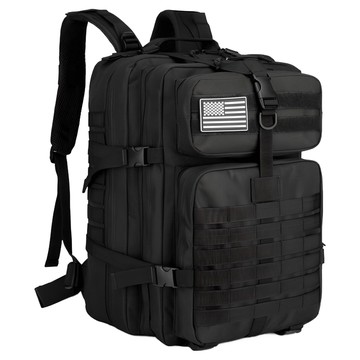 SPO HOLIC 大容量露營登山軍事背包 45L  29 x 28 x 49cm  黑色