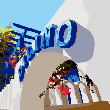 ArtLife 藝術生活 DR037 數字油畫 DIY 20 x 20cm  希臘愛情海系列2  1個