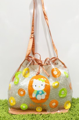 【震撼精品百貨】Hello Kitty 凱蒂貓~日本SANRIO三麗鷗KITTY透明防水袋-橘*44454