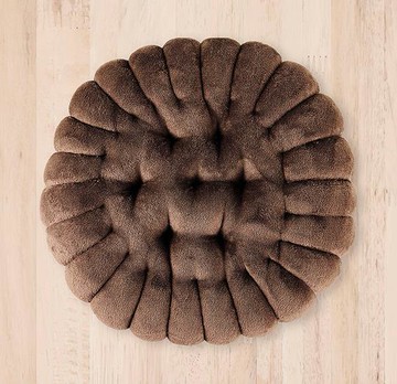 熊圓圓形餅乾坐墊-咖啡40*40cm