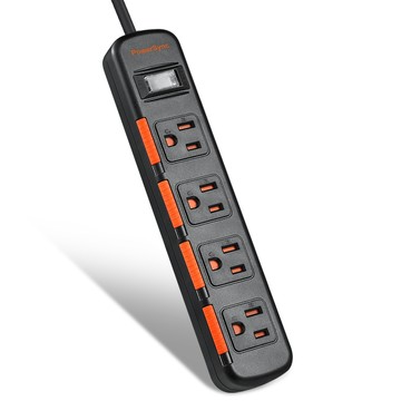 群加 PowerSync 一開四插滑蓋防塵)防雷擊延長線/1.8m/2.7m/4.5m(TS4D0018)