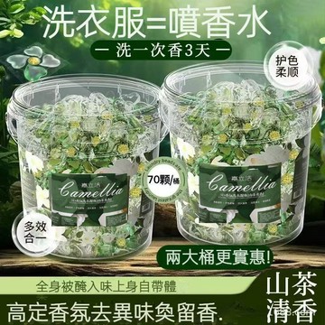 熱銷🔥6D山茶花洗衣凝珠 留香珠 洗衣液球 護色除污漬五合一 持久留香 官方正品 洗衣液