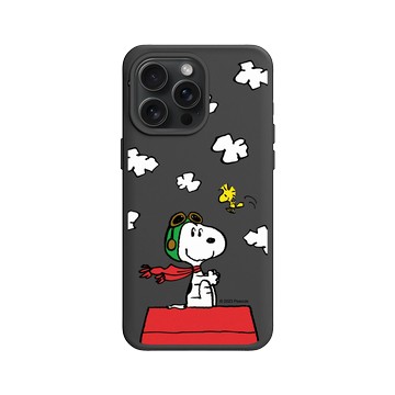 iPhone 15 Pro Max SolidX 黑 - 史努比 Snoopy - 小小飛行員