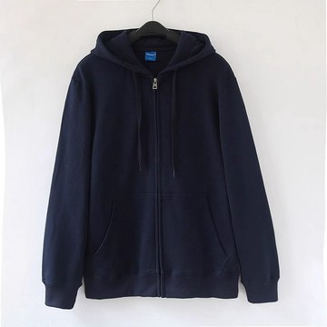 S-4XL 大尺碼刷毛外套女美式休閑拉鏈開衫連帽衛衣純色寬松百搭外套女帽衫
