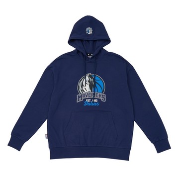 NBA 落肩 隊伍 連帽上衣 獨行俠隊 深藍-3455106480