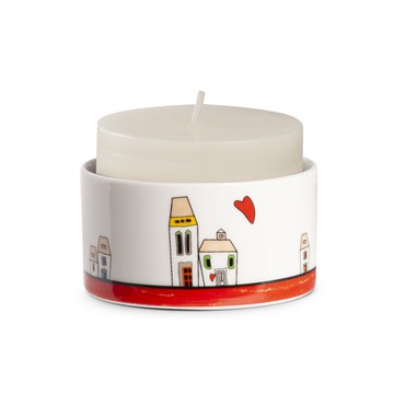 義大利EGAN- 歐式小屋系列 燭台 紅色 8X4CM