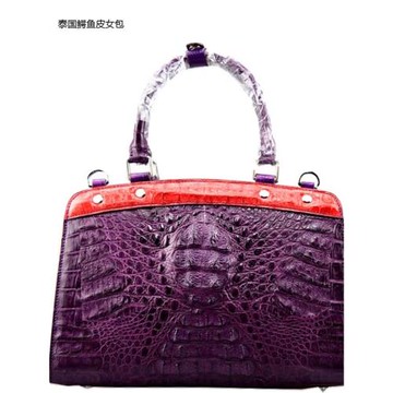 奢華鱷魚皮女包時尚真皮女士單肩斜挎包大容量新款手提包枕頭大包