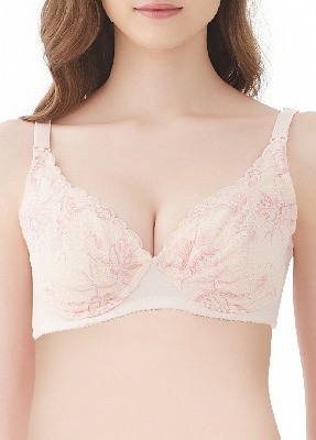 COOLNESS沁涼蕾絲美型哺乳內衣-粉
