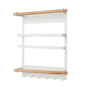 冰箱側掛架 冰箱置物架側壁掛架簡約鐵藝磁力紙巾架免打孔側壁置物架廚房收納【xy1028】