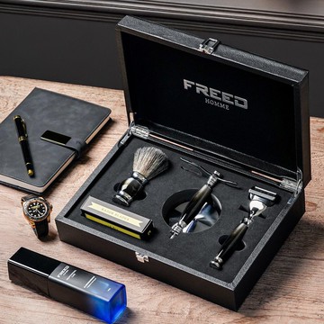 【一周年紀念款】五刀式刮鬍刀豪華禮盒四件組 -哈德斯