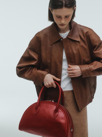 ITALIAN LEATHER BLOUSON_TAN