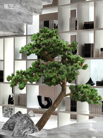 美空大型室內裝飾假松樹仿真黑松樹落地花藝綠植別墅庭院造型擺件