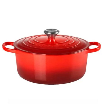 [COSCO代購6] D151298 Le Creuset 雙耳圓形鑄鐵鍋 含鋼頭鍋蓋 26公分 櫻桃紅