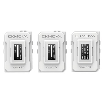 CKMOVA Vocal x V2W 一對二無線麥克風系統 清晰收音、輕巧便攜、適用多種設備  白色
