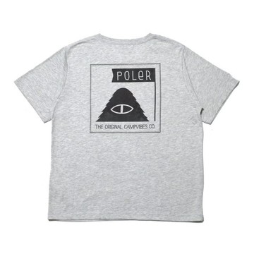 日本限定POLER FURRY FONT TEE 毛毛字 寬鬆版型短袖T恤 灰 - M