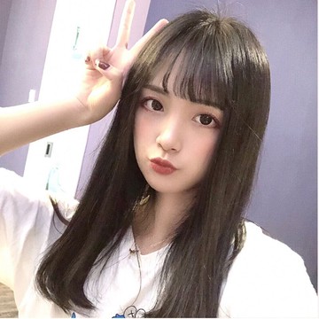 長假髮整頂假髮-空氣瀏海直髮修臉自然女假髮8色73vl49【獨家進口】【米蘭精品】