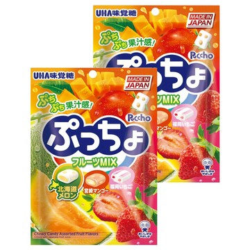 UHA 味覺糖 普超軟糖 水果味  90g  2袋