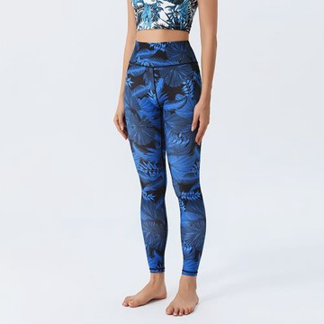 任-【ALLK 歐楷】促銷 印花韻律瑜珈褲 圖片色(尺寸L-XL/中大尺碼/運動/健身)