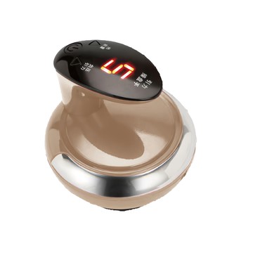 gaarii 九檔調節液晶顯示屏無線刮痧儀器 多功能電動吸痧機拔罐疏通儀 舒緩按摩  金色  1個