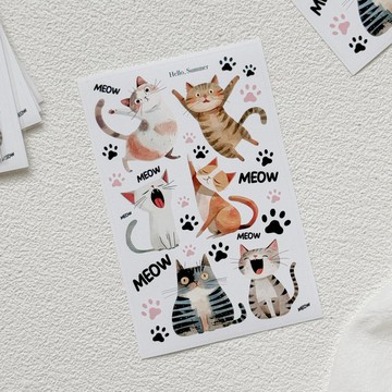 療癒可愛貓咪貼紙