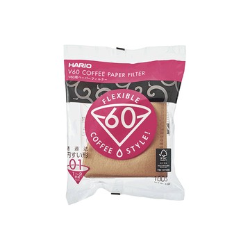 HARIO 圓錐無漂白濾紙 01 100張