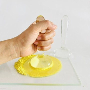 熱銷 冷暖顏料研磨杵色粉天然礦物顏料油畫顏料坦培拉玻璃研磨杵研磨盤 冷暖顏料研磨杵 冷暖顏料研磨杵# c886t