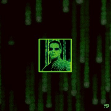 TLP反光貼紙  黑客帝國Matrix矩陣尼奧 綠色代碼科幻電影平面貼紙