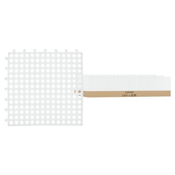 comet 浴室拼接塑膠地墊  16片  白色  30 x 30 x 1cm