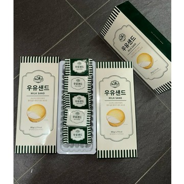 韓國🇰🇷濟州島 牧場 限定 牛奶夾心餅乾 超好吃 牛奶薄餅 牛奶餅乾 42入 milk sand濟州島 牛奶餅 伴手禮