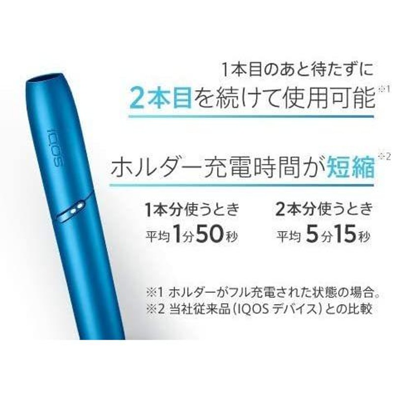 iQOS3 DUO ブルー　新品　本体　キット