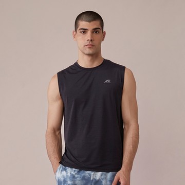 GIORDANO 男裝G-MOTION輕薄涼感背心 -  01 仿段彩深城堡灰