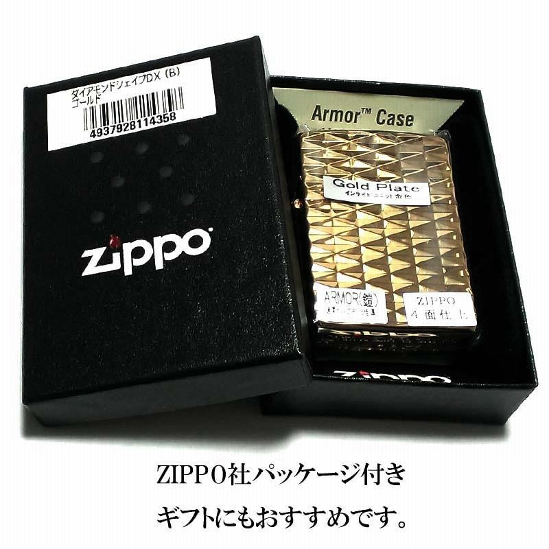 ZIPPO アーマー ダイヤモンドシェイプ ジッポ ライター かっこいい ゴールド ４面ダイヤ彫刻加工 金タンク 重厚 ギフト 動画有り |  LINEショッピング