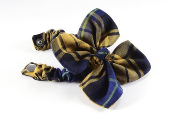 英倫格紋甜甜圈髮束【ZAZAZOO】