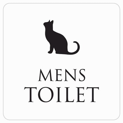 9x9cm トイレ 御手洗 Toilet トイレマーク ねこ 猫 ネコ ホワイト ブラック Mens ピクトサイン ステッカー シール カッティングシート 塩ビ製 通販 Lineポイント最大get Lineショッピング