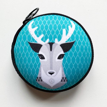 【森林動物系列】Q版白鹿萬用零錢包