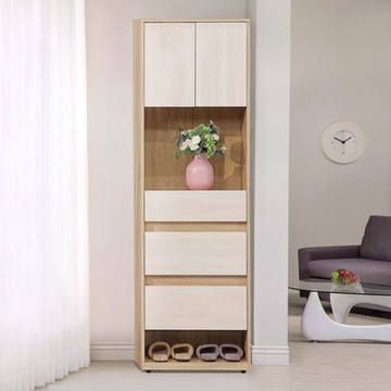 Homelike 喜家居2尺玄關三抽高櫃(2334)-60x37x194cm