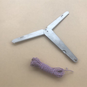 不銹鋼折疊鋸齒割刀 水草克星送10米繩子 垂釣除水底雜草可換刀片