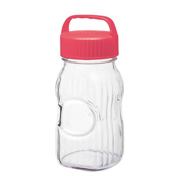 其他料理用品 日本【東洋佐佐木】玻璃醃製甁 桃紅色 1500ml