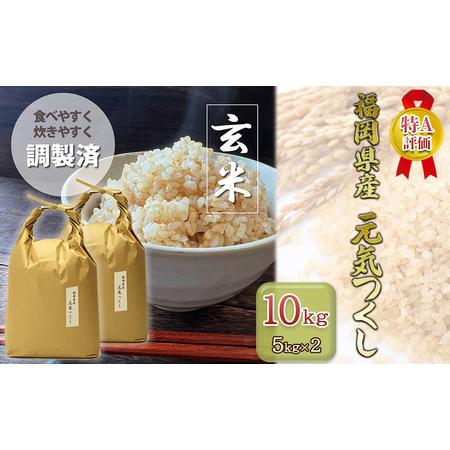 ふるさと納税 玄米 10kg 元気つくし 福岡県産 特A評価 お米 5kg×2袋 米 コメ 福岡県 福岡県朝倉市