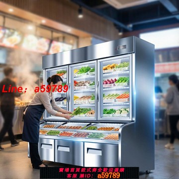 【店長推薦 品牌好貨】點菜柜商用三溫展示柜不銹鋼節能冷凍冷藏保鮮燒烤冰箱麻辣燙飯店