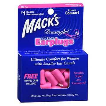 Macks Dreamgirl Soft Foam Earplugs 10 pairs by Macks