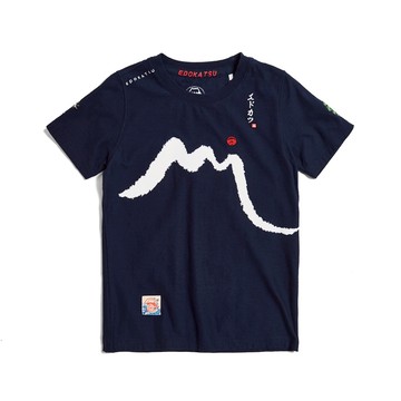 江戶勝｜女裝｜書法富士短袖T恤