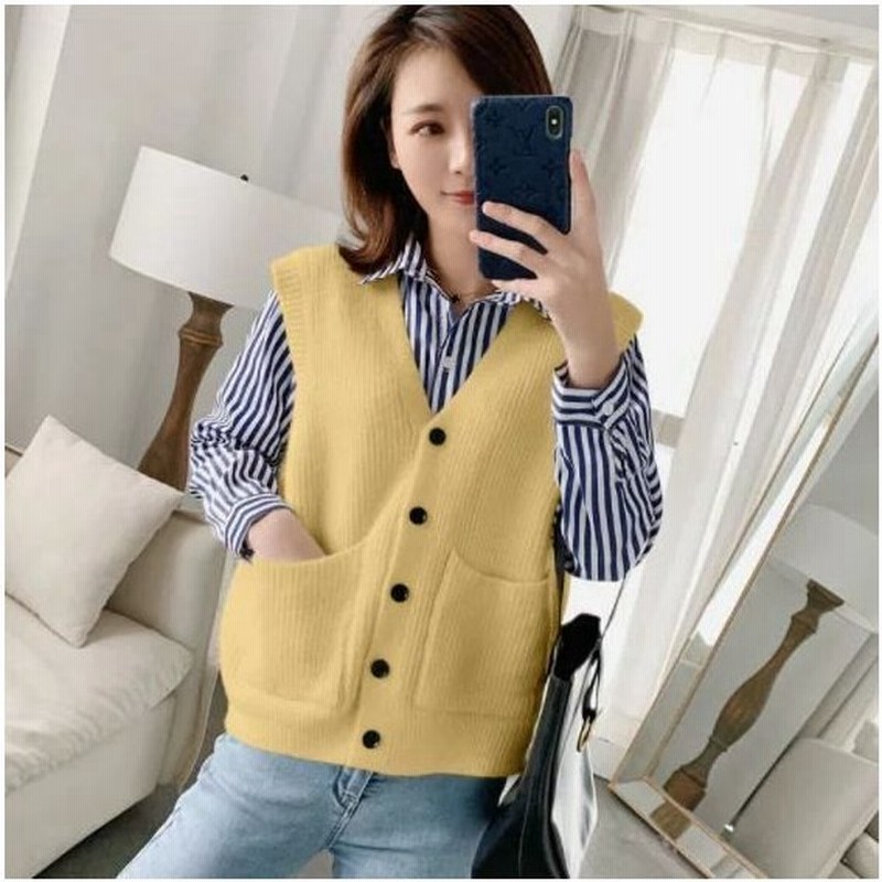 レディースファッション ベスト 春秋 Ol通勤 ノースリーブプルオーバー 女性ベスト トップス セーター カジュアル韓流 Vネックチェック柄 ニット ベスト 通販 Lineポイント最大get Lineショッピング