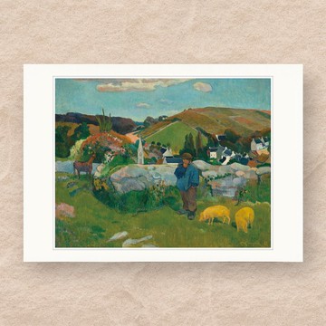 【 藝術畫卡 】高更・不列塔尼牧人  | B4畫卡